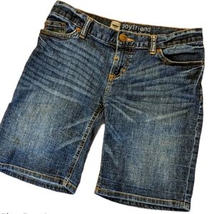 Mossimo Supply Co. Distressed Blue Denim Boyfriend Shorts